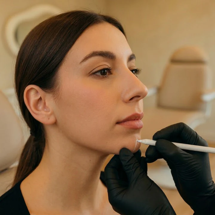honemd-chin-filler-consultation-marking